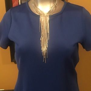 Classic Forever 21 cutout back royal blue shirt